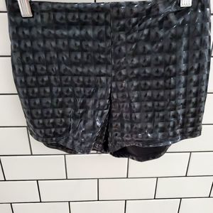 Pleather reflective shorts